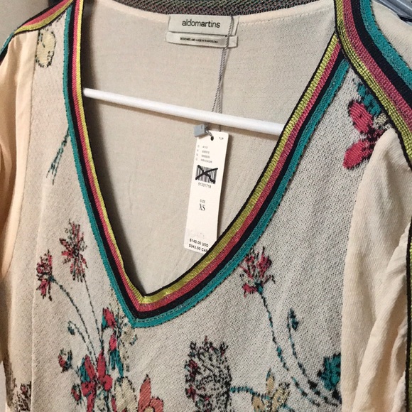 XS aldomartins 3/4 in sleeve blouse - Picture 2 of 5